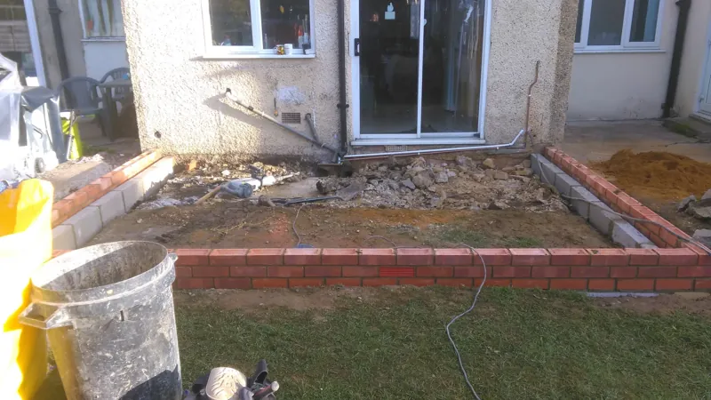 Extension building work carried out by Norwich Builders in Norfolk