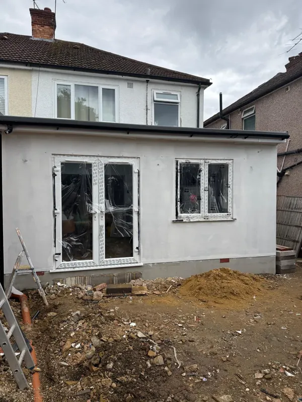 Extension building work carried out by Norwich Builders in Norfolk